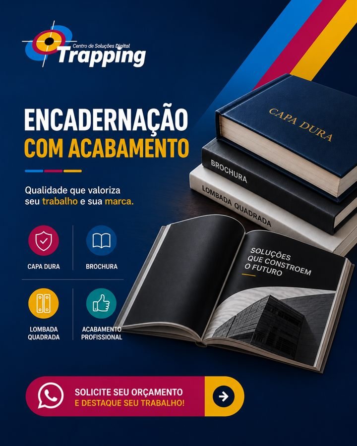 Encadernação com acabamento — Trapping